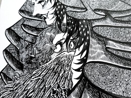 啄木鸟xi 啄木也出现在古诗画中